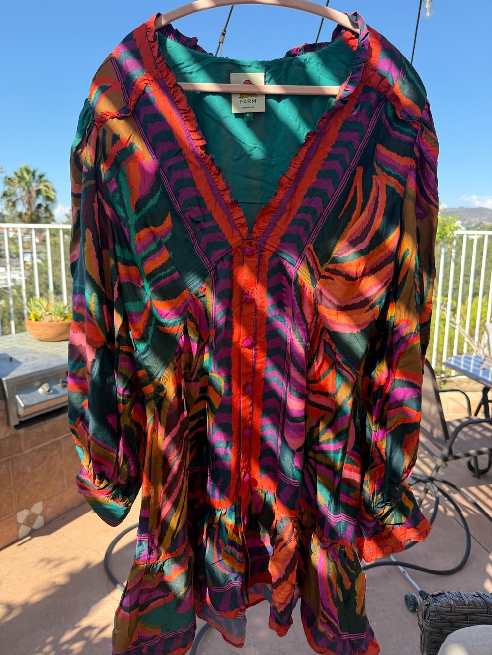 FARM Rio Foliage Dress - Size XL - NWOT - Picture 3 of 10